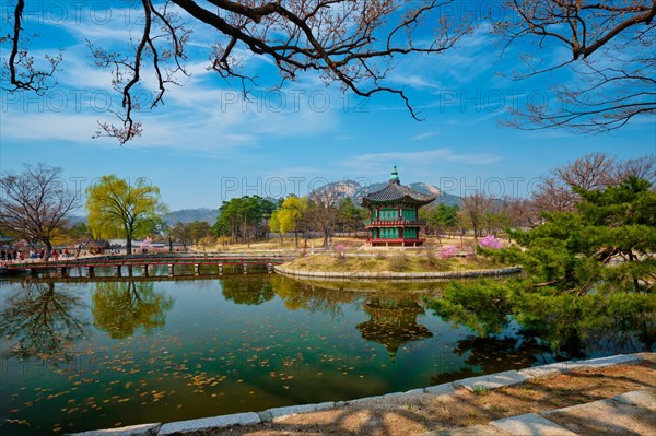 Hyangwonjeong Pavilion in Gyeongbokgung Palace