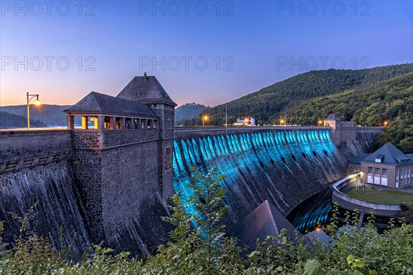 Dam in evening light