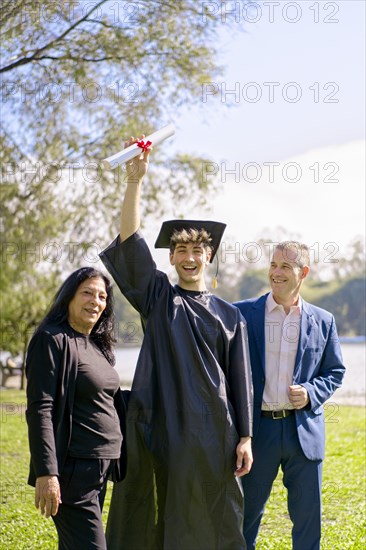 Young recently graduated boy