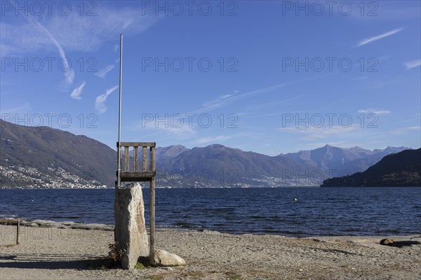 Lake Maggiore on the shore of Cannobio