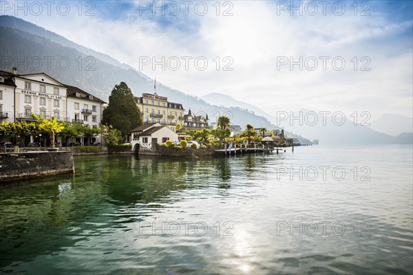 Hotels and houses on the lake