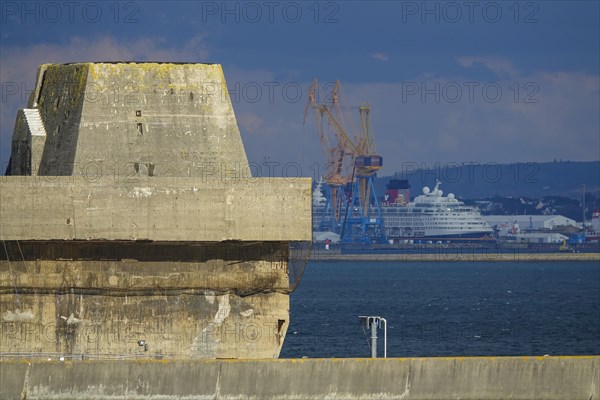 Former U-boat repair yard Brest of the German Kriegsmarine from 1940 to 1944