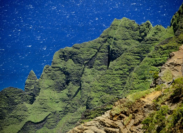 Na Pali Coast Coastal scenery Waimea Canyon Kauai County Hawaii USA