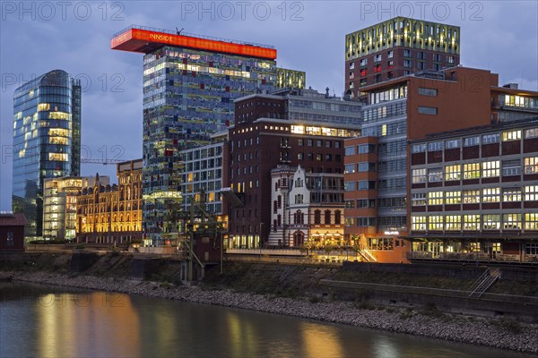 Ensemble of buildings at the Media Harbour