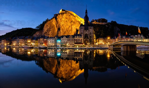 Night view of Dinant town