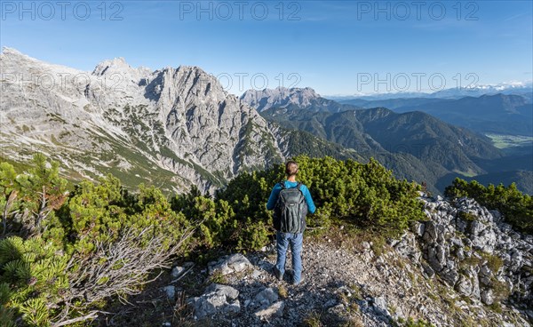 Hiker on hiking trail