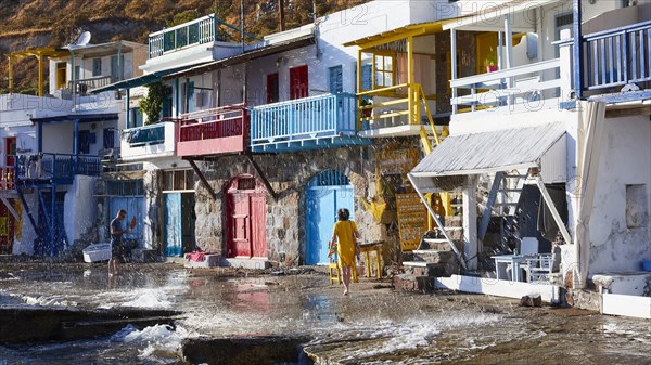 Colourful boathouses