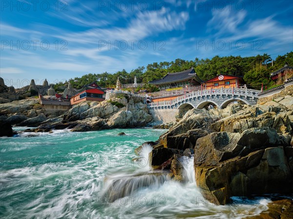 Haedong Yonggungsa Temple on sea shore. Busan