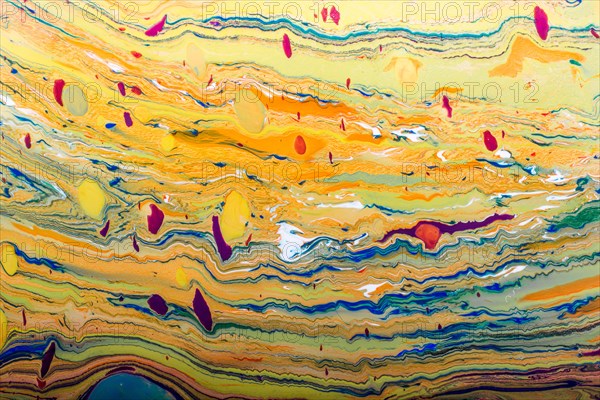 Traditional Turkish marbling artwork patterns as colorful abstract background