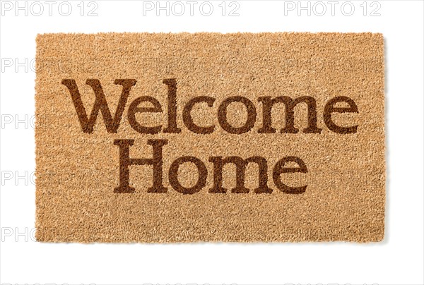 Welcome home mat isolated on A white background
