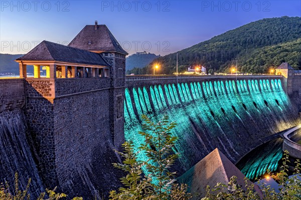 Dam in evening light