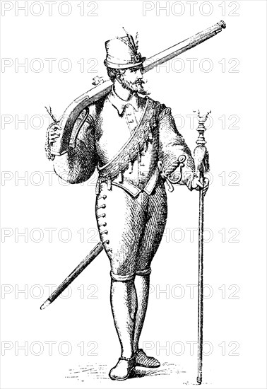 French Musketeer with Cartridge Bandolier