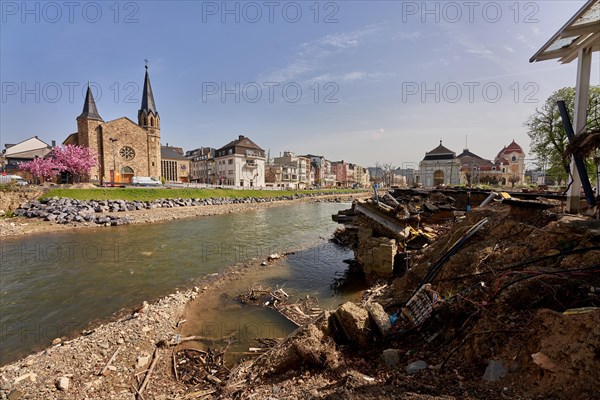 Das Kurviertel in Bad Neuenahr nach der Flutkatastrophe an der Ahr. Bad Neuenahr