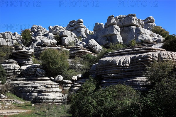 Bizarre rock formations in El Torca National Park