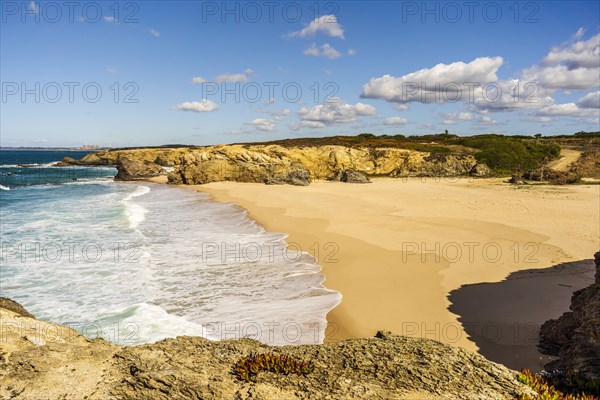 Huge sandy beach called Praia Grande de Porto Covo