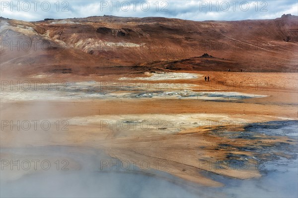 Steam from fumaroles