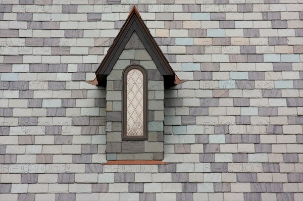 Abstract of new tiled roof construction & window