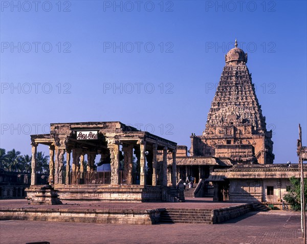10th century Brihadeeswarar temple or Big temple in Thanjavur