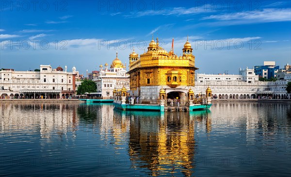 Panorama of Sikh gurdwara Golden Temple