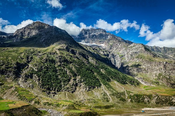 View of Lahaul valley in Himalayas. Himachal Pradesh