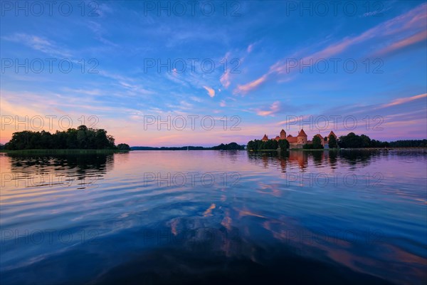 Trakai Island Castle in lake Galve