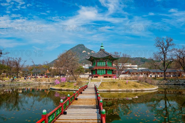 Hyangwonjeong Pavilion in Gyeongbokgung Palace