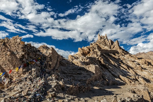 Ruins of Shey palace in Himalayas