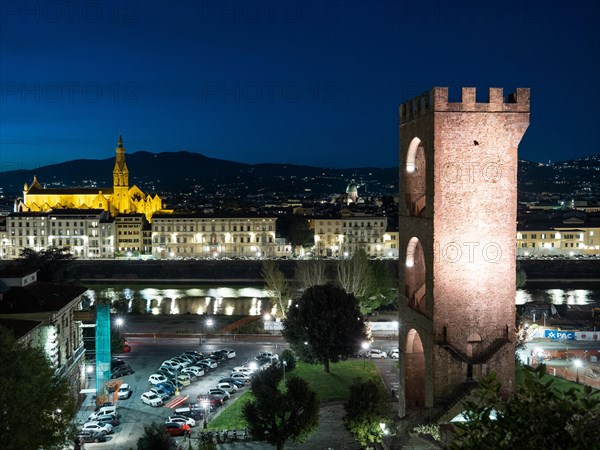 Illuminated church of Santa Croce