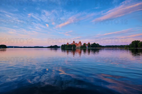 Trakai Island Castle in lake Galve