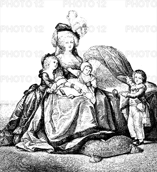 Queen Mary Antoinette and Her Children