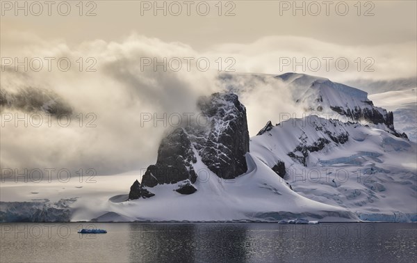 Rocky mountains in wilhelmina bay