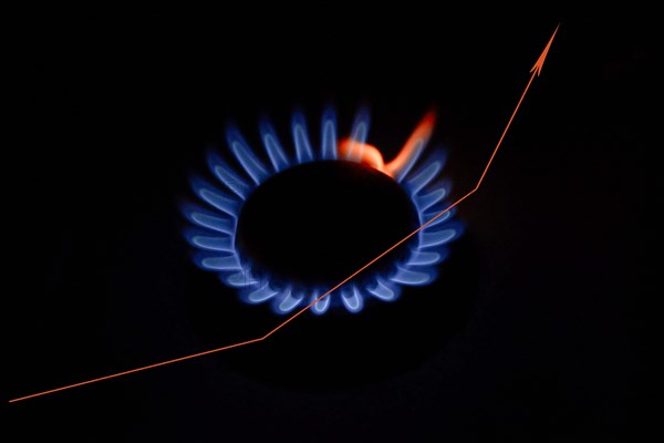 Blue gas flame
