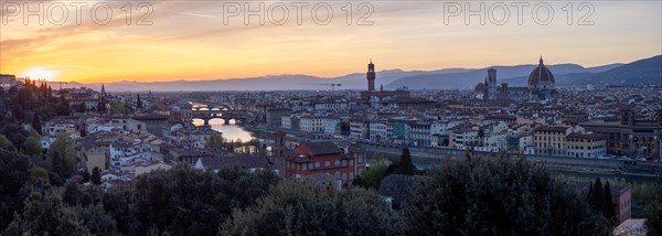 Sunset view of Florence from Piazzale Michelangelo