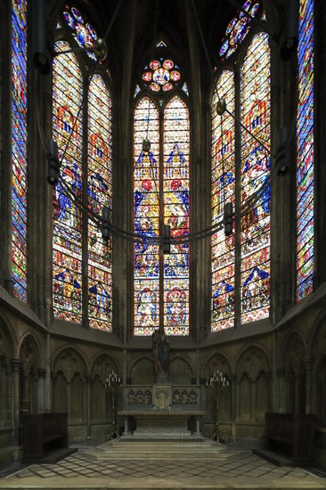 Chapel with leaded glass windows