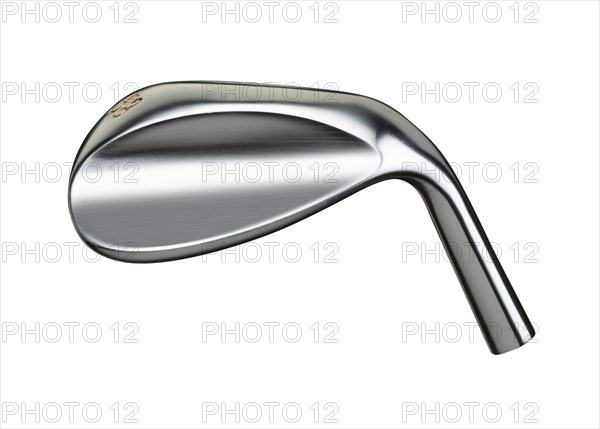 Blank golf club wedge iron head back isolated on a white background