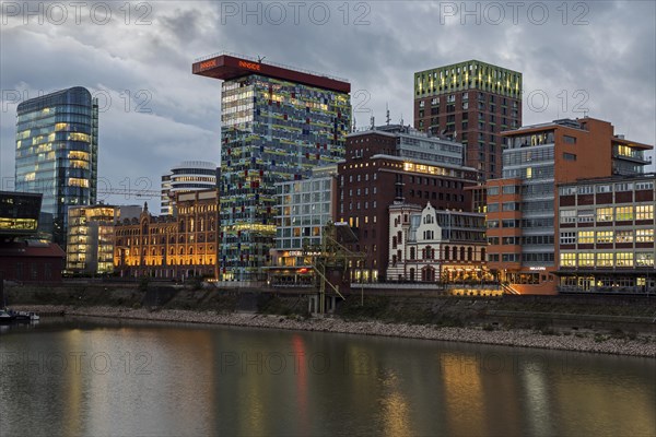 Ensemble of buildings at the Media Harbour