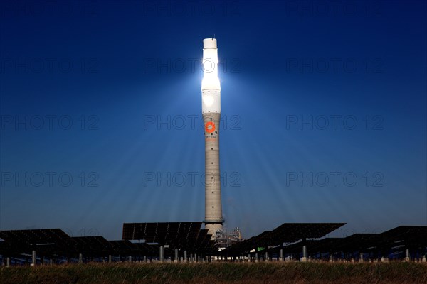 High-tech Gemasolar solar power plant in Fuentes de Andalucia near Seville