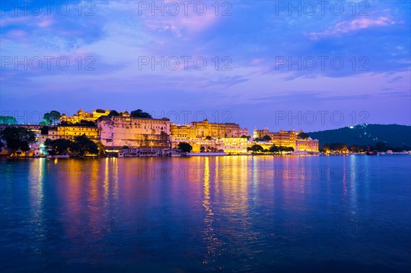 View of famous romantic luxury Rajasthan indian tourist landmark