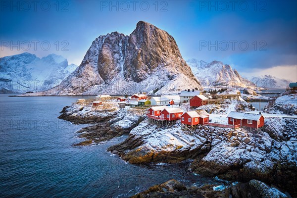 Famous tourist attraction Hamnoy fishing village on Lofoten Islands