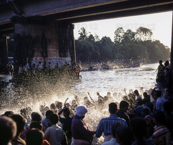 Boat racing at payipad during onam festival