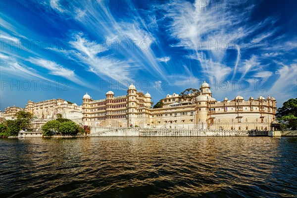 City Palace view from the lake. Udaipur