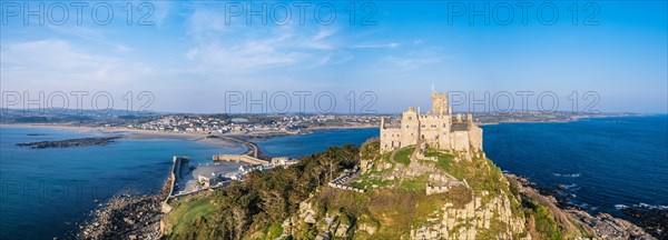 St Michaels Mount from a drone