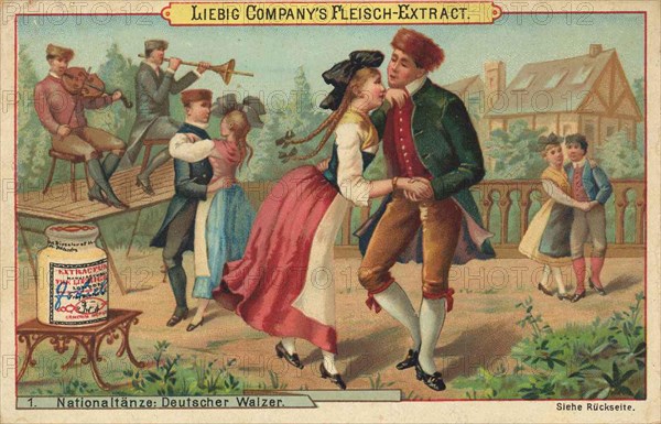 Picture series national dances: German Waltz