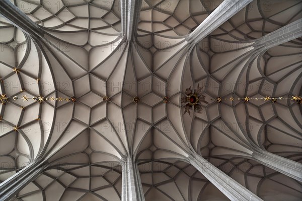 Gewoelbe der spaetgotischen Pfarrkirche St. Peter und Paul