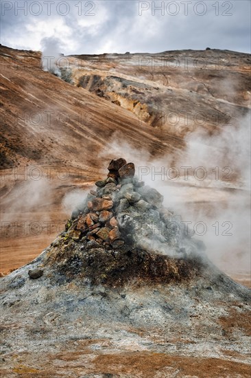 Steaming fumarole