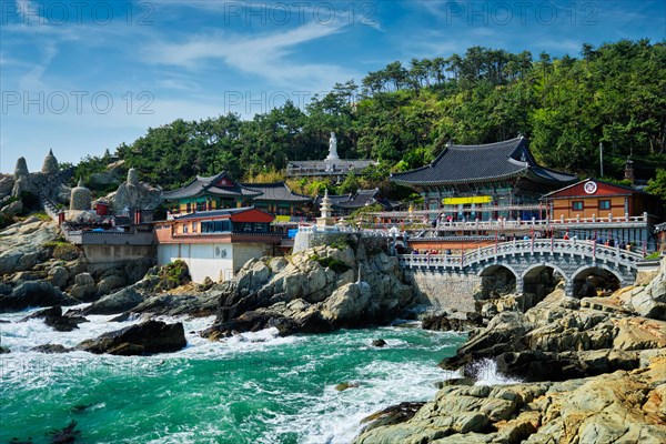 Haedong Yonggungsa Temple on sea shore. Busan