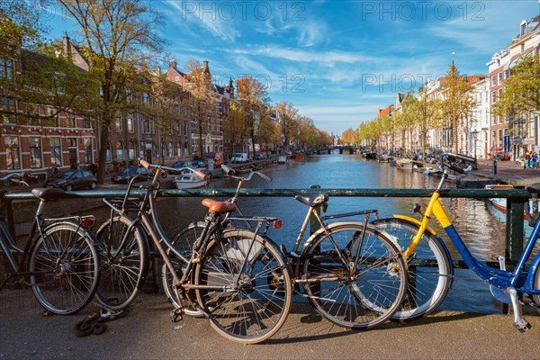 Amsterdam cityscape with canal