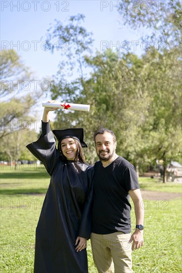 Young girl recently graduated