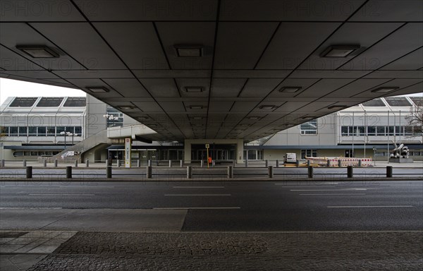 Bus stop at the closed International Congress Centrum ICC am Messedamm