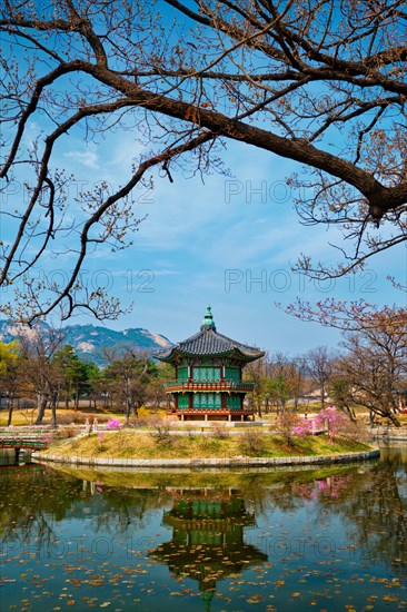 Hyangwonjeong Pavilion in Gyeongbokgung Palace